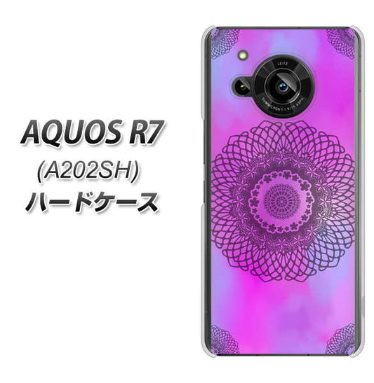AQUOS R7 A202SH SoftBank 高画質仕上げ 背面印刷 ハードケース【YJ344 レース】