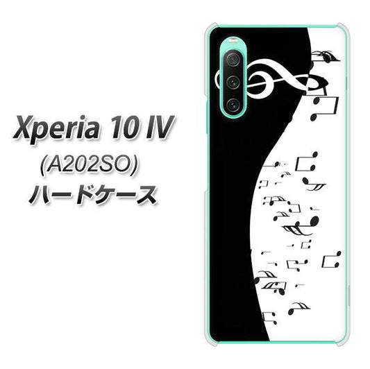 Xperia 10 IV A202SO SoftBank 高画質仕上げ 背面印刷 ハードケース【114 モノトーンのリズム】