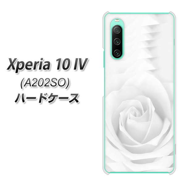 Xperia 10 IV A202SO SoftBank 高画質仕上げ 背面印刷 ハードケース【402 ホワイトＲｏｓｅ】