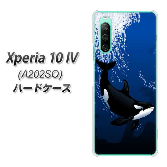 Xperia 10 IV A202SO SoftBank 高画質仕上げ 背面印刷 ハードケース【423 シャチ】