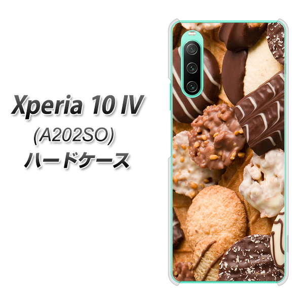 Xperia 10 IV A202SO SoftBank 高画質仕上げ 背面印刷 ハードケース【442 クッキー mix】