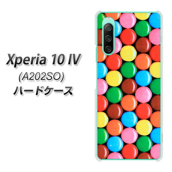 Xperia 10 IV A202SO SoftBank 高画質仕上げ 背面印刷 ハードケース【448 マーブルチョコ】