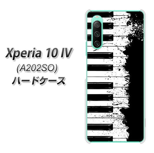 Xperia 10 IV A202SO SoftBank 高画質仕上げ 背面印刷 ハードケース【611 クラッシュピアノ】