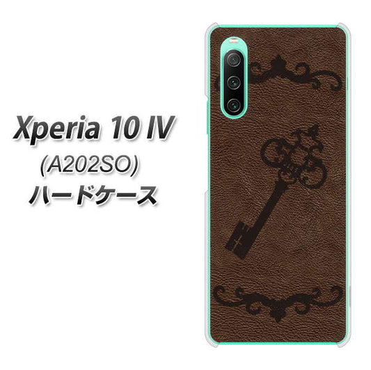 Xperia 10 IV A202SO SoftBank 高画質仕上げ 背面印刷 ハードケース【EK824 レザー風アンティークキー】