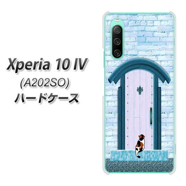 Xperia 10 IV A202SO SoftBank 高画質仕上げ 背面印刷 ハードケース【YA953 石ドア03 素材クリア】