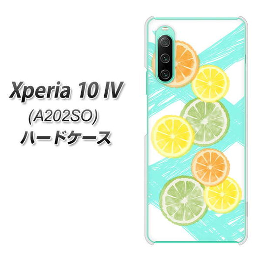 Xperia 10 IV A202SO SoftBank 高画質仕上げ 背面印刷 ハードケース【YJ183 オレンジライム】