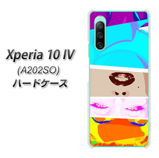 Xperia 10 IV A202SO SoftBank 高画質仕上げ 背面印刷 ハードケース【YJ211 マリリンモンローデザイン（D）】