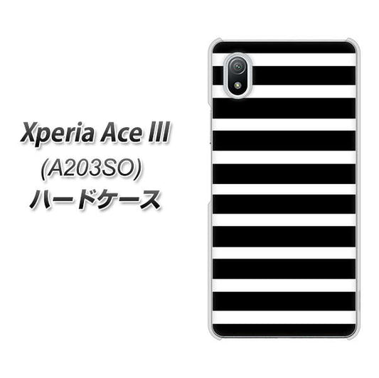 Xperia Ace III A203SO Y!mobile 高画質仕上げ 背面印刷 ハードケース【330 サイドボーダーブラック】