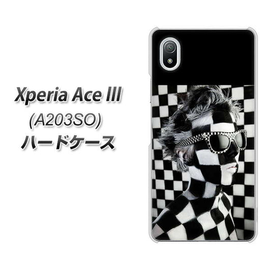 Xperia Ace III A203SO Y!mobile 高画質仕上げ 背面印刷 ハードケース【357 bk&wh】