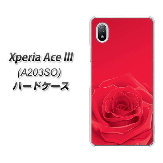 Xperia Ace III A203SO Y!mobile 高画質仕上げ 背面印刷 ハードケース【395 赤いバラ】