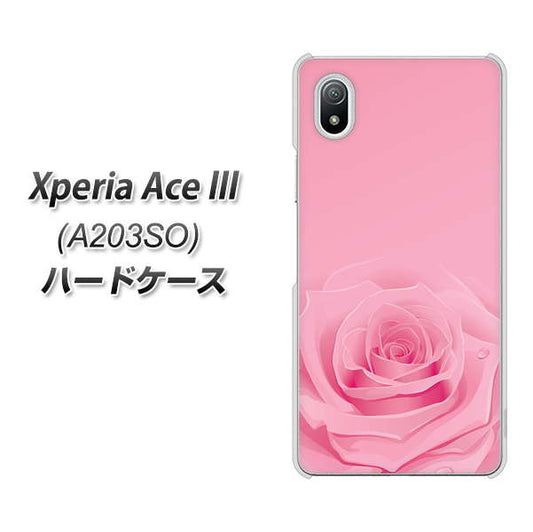 Xperia Ace III A203SO Y!mobile 高画質仕上げ 背面印刷 ハードケース【401 ピンクのバラ】