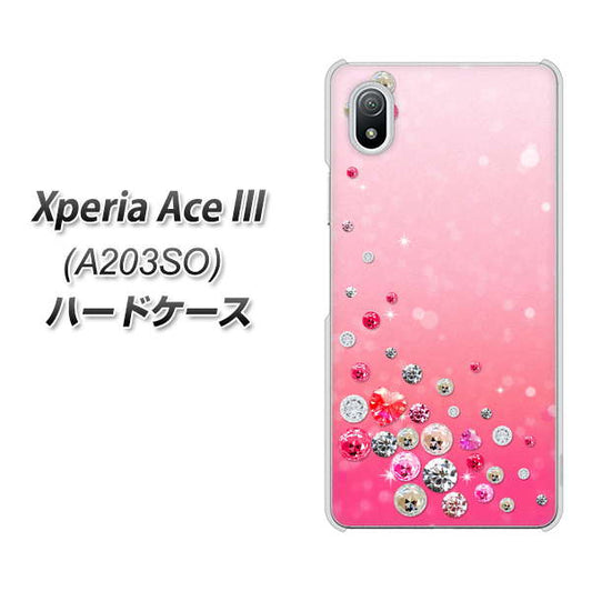 Xperia Ace III A203SO Y!mobile 高画質仕上げ 背面印刷 ハードケース【SC822 スワロデコ風プリント】