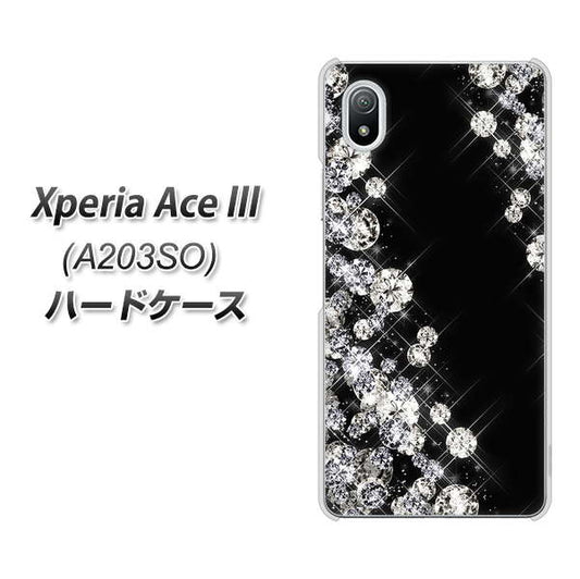 Xperia Ace III A203SO Y!mobile 高画質仕上げ 背面印刷 ハードケース【VA871 ダイヤモンドフレーム】