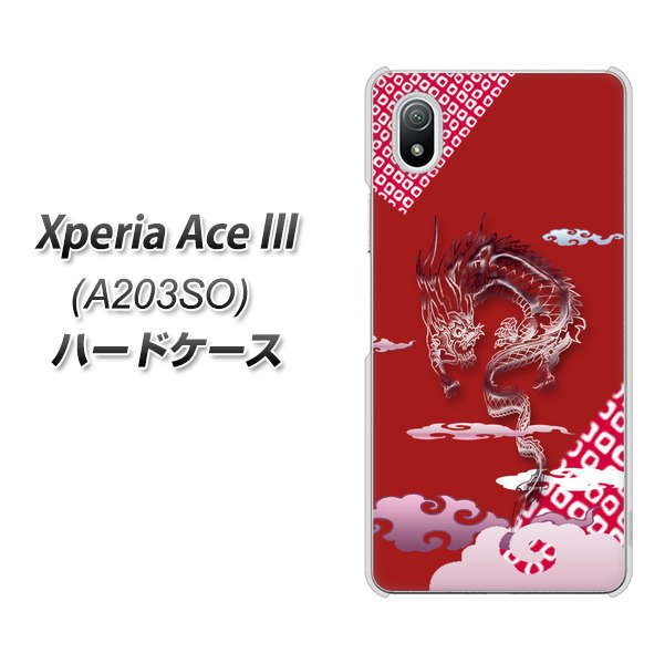 Xperia Ace III A203SO Y!mobile 高画質仕上げ 背面印刷 ハードケース【YC907 雲竜02】