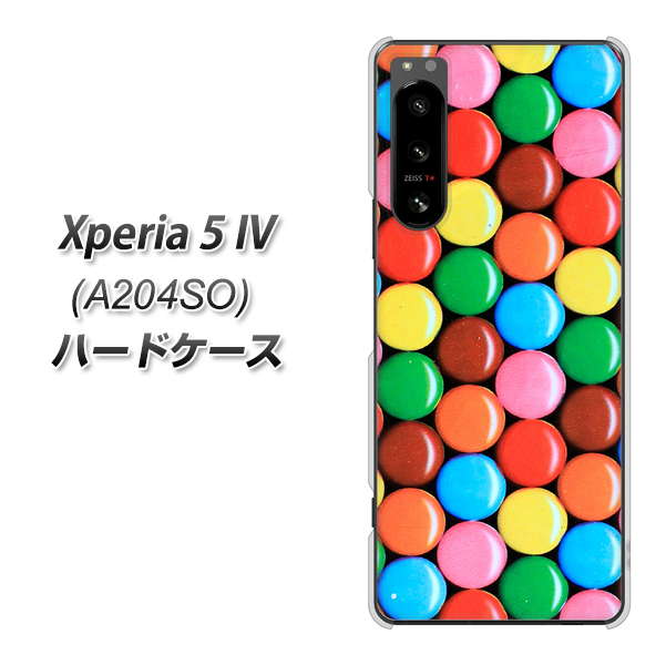 Xperia 5 IV A204SO SoftBank 高画質仕上げ 背面印刷 ハードケース【448 マーブルチョコ】
