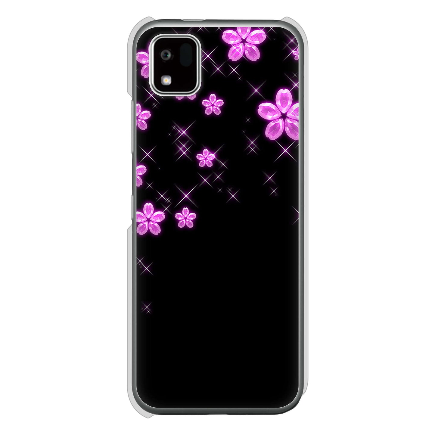 かんたんスマホ3 A205KC Y!mobile 高画質仕上げ 背面印刷 ハードケース 【019 桜クリスタル】