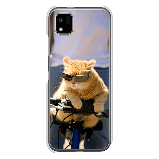かんたんスマホ3 A205KC Y!mobile 高画質仕上げ 背面印刷 ハードケース 【595 にゃんとサイクル】