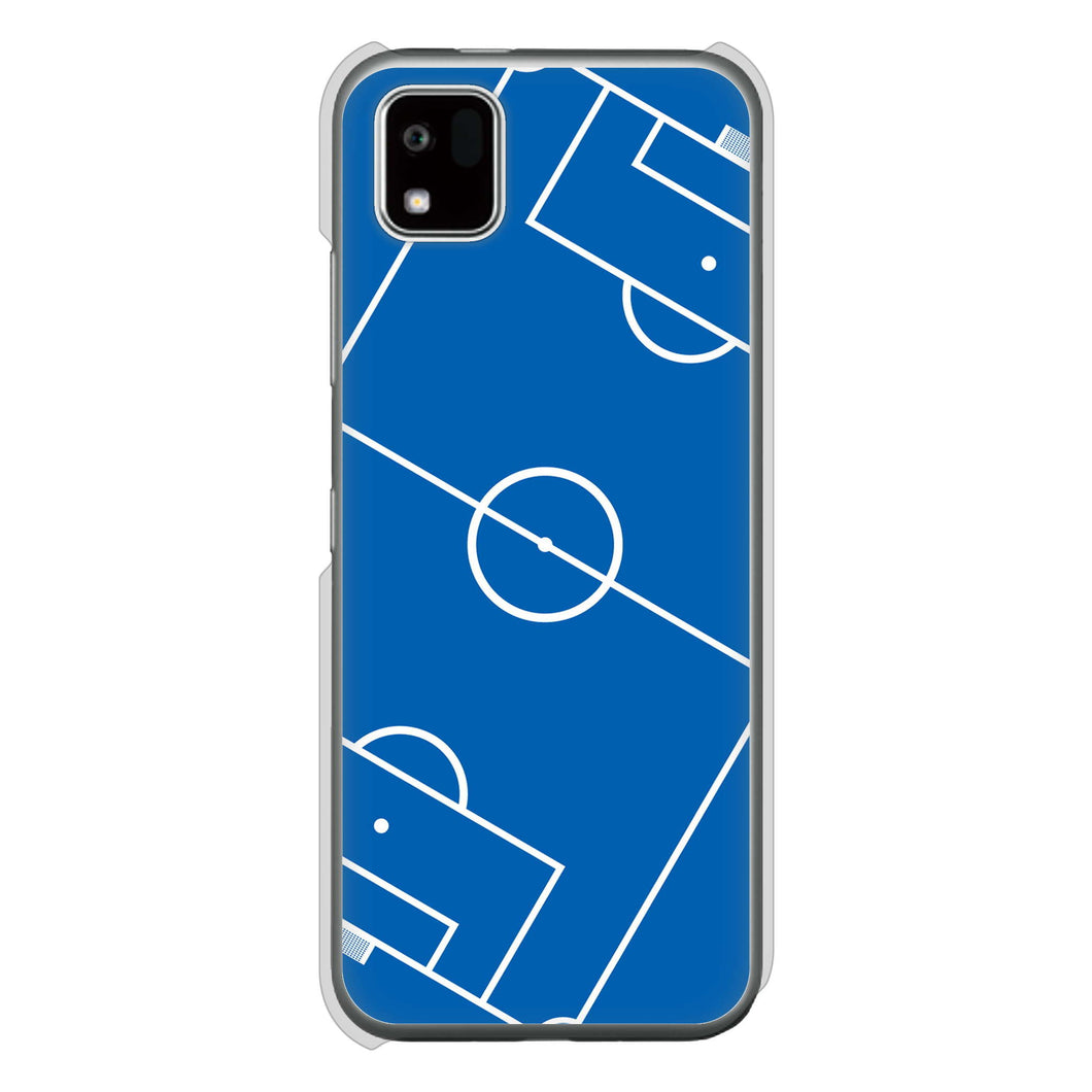 かんたんスマホ3 A205KC Y!mobile 高画質仕上げ 背面印刷 ハードケース 【IB922 SOCCER_ピッチ】