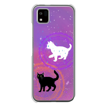 かんたんスマホ3 A205KC Y!mobile 高画質仕上げ 背面印刷 ハードケース魔法陣猫