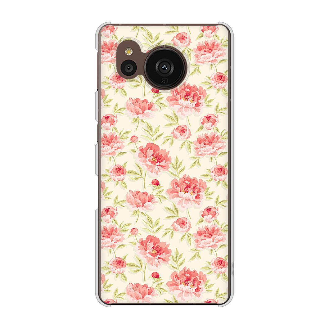 AQUOS sense7 plus A208SH SoftBank 高画質仕上げ 背面印刷 ハードケース 北欧の小花