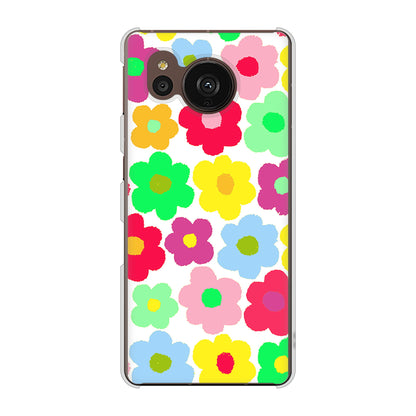 AQUOS sense7 plus A208SH SoftBank 高画質仕上げ 背面印刷 ハードケース ルーズフラワー