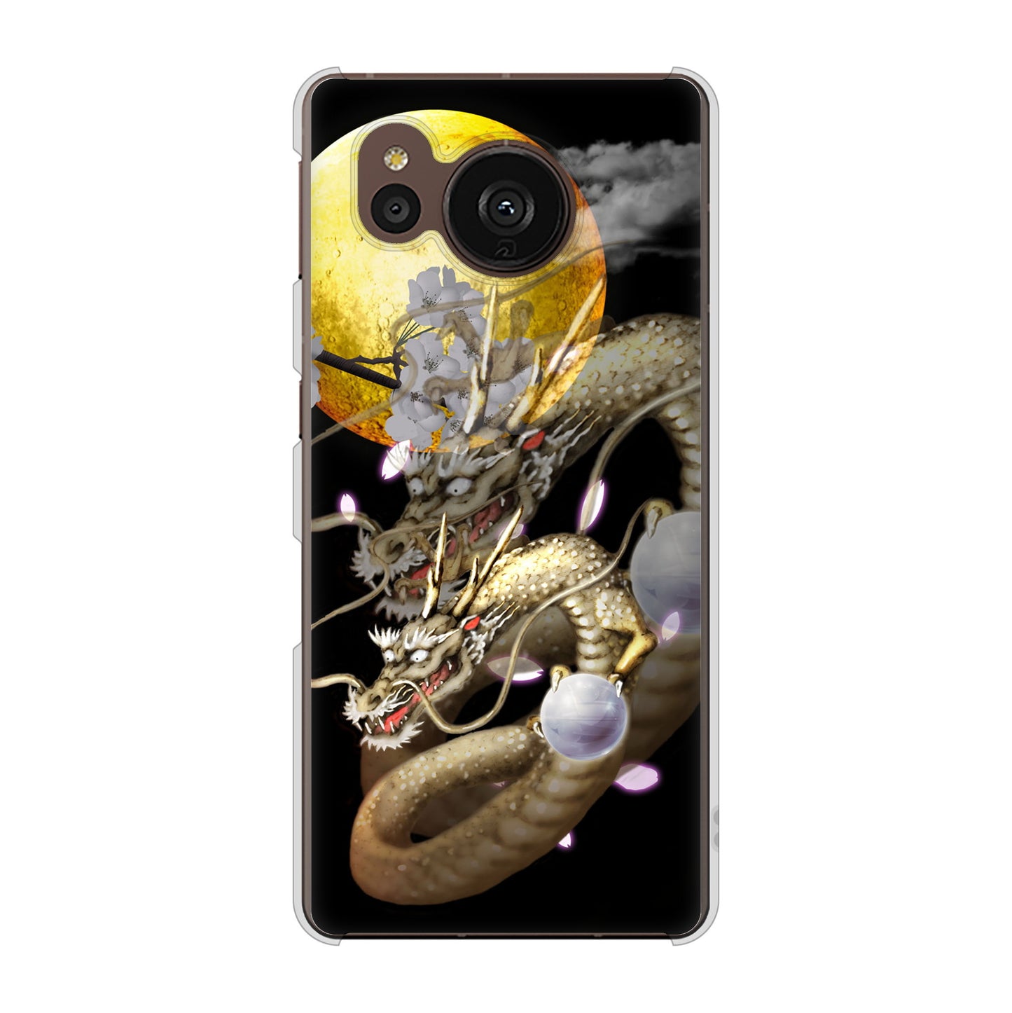AQUOS sense7 plus A208SH SoftBank 高画質仕上げ 背面印刷 ハードケース 龍