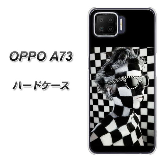 楽天モバイル OPPO（オッポ） A73 高画質仕上げ 背面印刷 ハードケース【357 bk&wh】