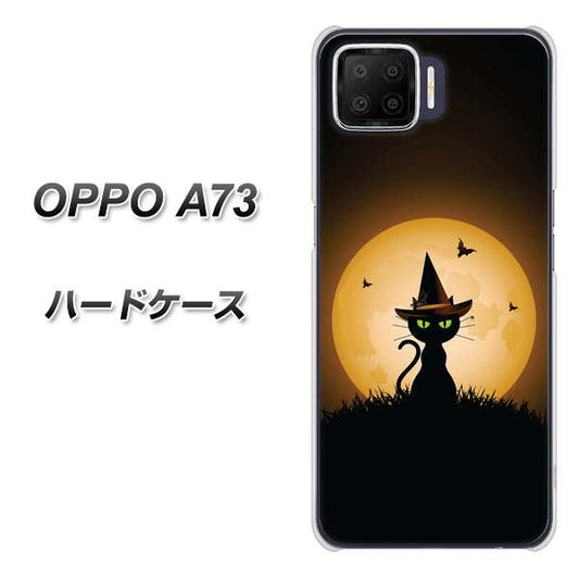 楽天モバイル OPPO（オッポ） A73 高画質仕上げ 背面印刷 ハードケース【440 猫の魔法使い】
