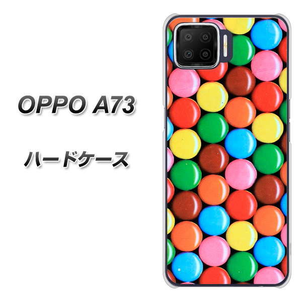 楽天モバイル OPPO（オッポ） A73 高画質仕上げ 背面印刷 ハードケース【448 マーブルチョコ】