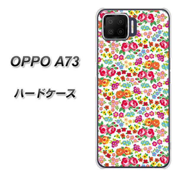 楽天モバイル OPPO（オッポ） A73 高画質仕上げ 背面印刷 ハードケース【777 マイクロリバティプリントWH】