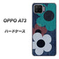 楽天モバイル OPPO（オッポ） A73 高画質仕上げ 背面印刷 ハードケース【EK869 ルーズフラワーinデニム風】