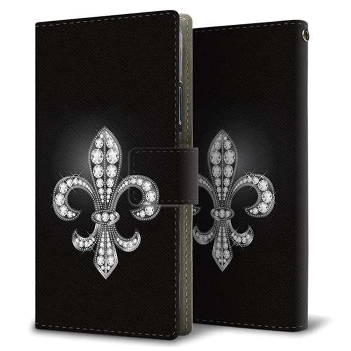 docomo エクスペリアXコンパクト SO-02J 画質仕上げ プリント手帳型ケース(薄型スリム)【042 ラインストーン風の印刷ゴージャスユリ】