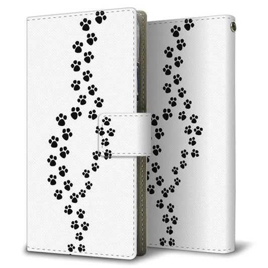 simフリー HUAWEI（ファーウェイ） P30 lite Marie-L22J 高画質仕上げ プリント手帳型ケース(薄型スリム)【066 あしあと】