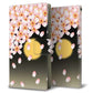 softbank arrows U 801FJ 高画質仕上げ プリント手帳型ケース(薄型スリム)【136 満月と夜桜】