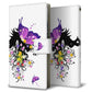 au ギャラクシー S10+ SCV42 画質仕上げ プリント手帳型ケース(薄型スリム)【146 蝶の精と春の花】