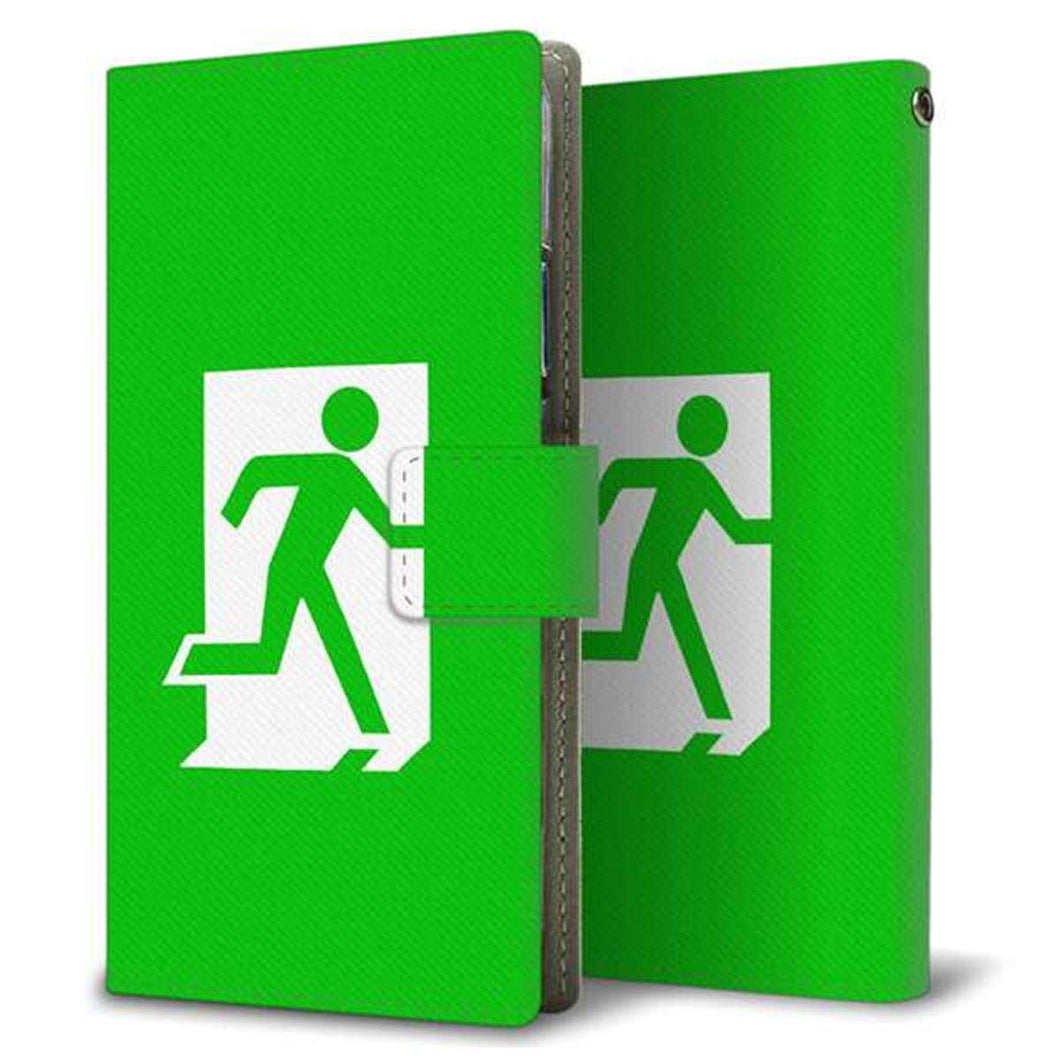 au アクオス セリエ ミニ SHV38 画質仕上げ プリント手帳型ケース(薄型スリム)【163 非常口】