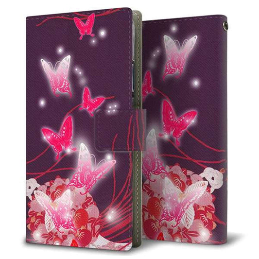 AQUOS wish SHG06 au 画質仕上げ プリント手帳型ケース(薄型スリム)【251 紅の蝶】
