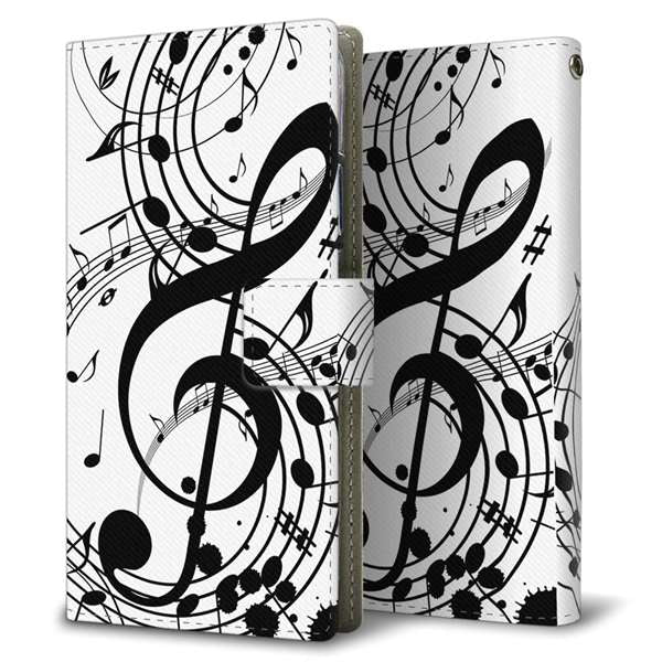 Google Pixel 4a 高画質仕上げ プリント手帳型ケース(薄型スリム)【260 あふれる音符】