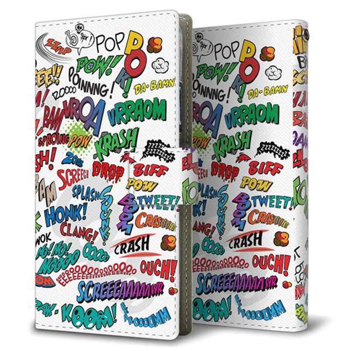 Y!mobile かんたんスマホ2 A001KC 画質仕上げ プリント手帳型ケース(薄型スリム)【271 アメリカン キャッチコピー】