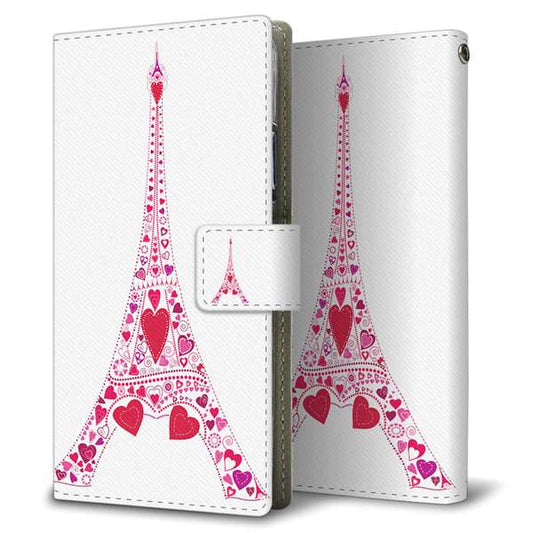softbank アクオス R3 808SH 高画質仕上げ プリント手帳型ケース(薄型スリム)【294 ハート色の塔】