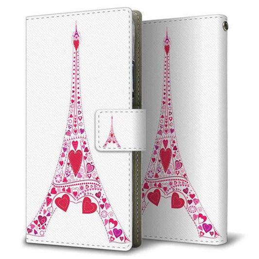 HUAWEI（ファーウェイ） P40 lite E ART-L29N 画質仕上げ プリント手帳型ケース(薄型スリム)【294 ハート色の塔】