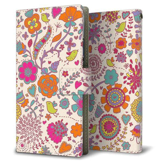 iPhone14 Pro 画質仕上げ プリント手帳型ケース(薄型スリム)【323 小鳥と花】