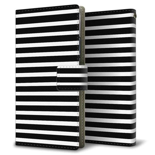 softbank エクスペリア XZs 602SO 高画質仕上げ プリント手帳型ケース(薄型スリム)【330 サイドボーダーブラック】