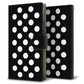 docomo エクスペリア XZ プレミアム SO-04J 画質仕上げ プリント手帳型ケース(薄型スリム)【332 シンプル柄（水玉）ブラックBig】