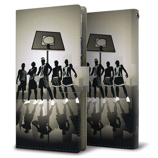 docomo アクオスR SH-03J 画質仕上げ プリント手帳型ケース(薄型スリム)【389 クールバスケ】