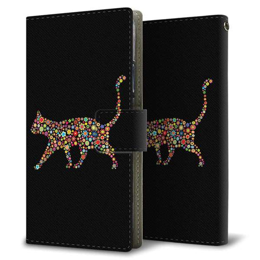 SoftBank アクオス Xx3 506SH 高画質仕上げ プリント手帳型ケース(薄型スリム)【406 カラフルキャット】