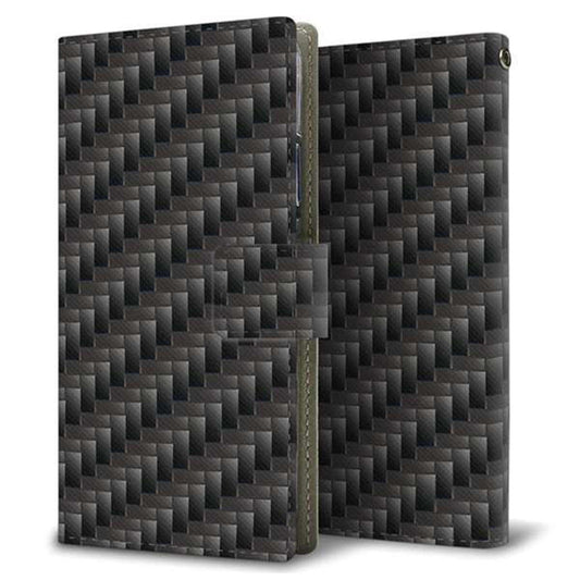 au エクスペリア XZ2 SOV37 画質仕上げ プリント手帳型ケース(薄型スリム)【461 カーボン】