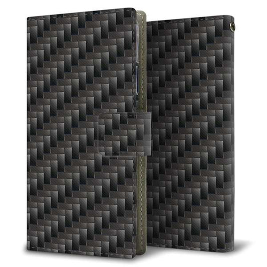 SoftBank エクスペリア XZ3 801SO 高画質仕上げ プリント手帳型ケース(薄型スリム)【461 カーボン】