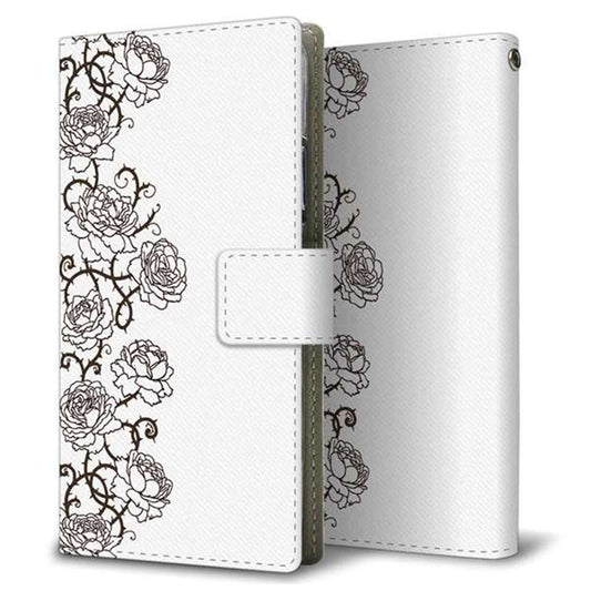 au アクオス センス SHV40 画質仕上げ プリント手帳型ケース(薄型スリム)【467 イバラ】