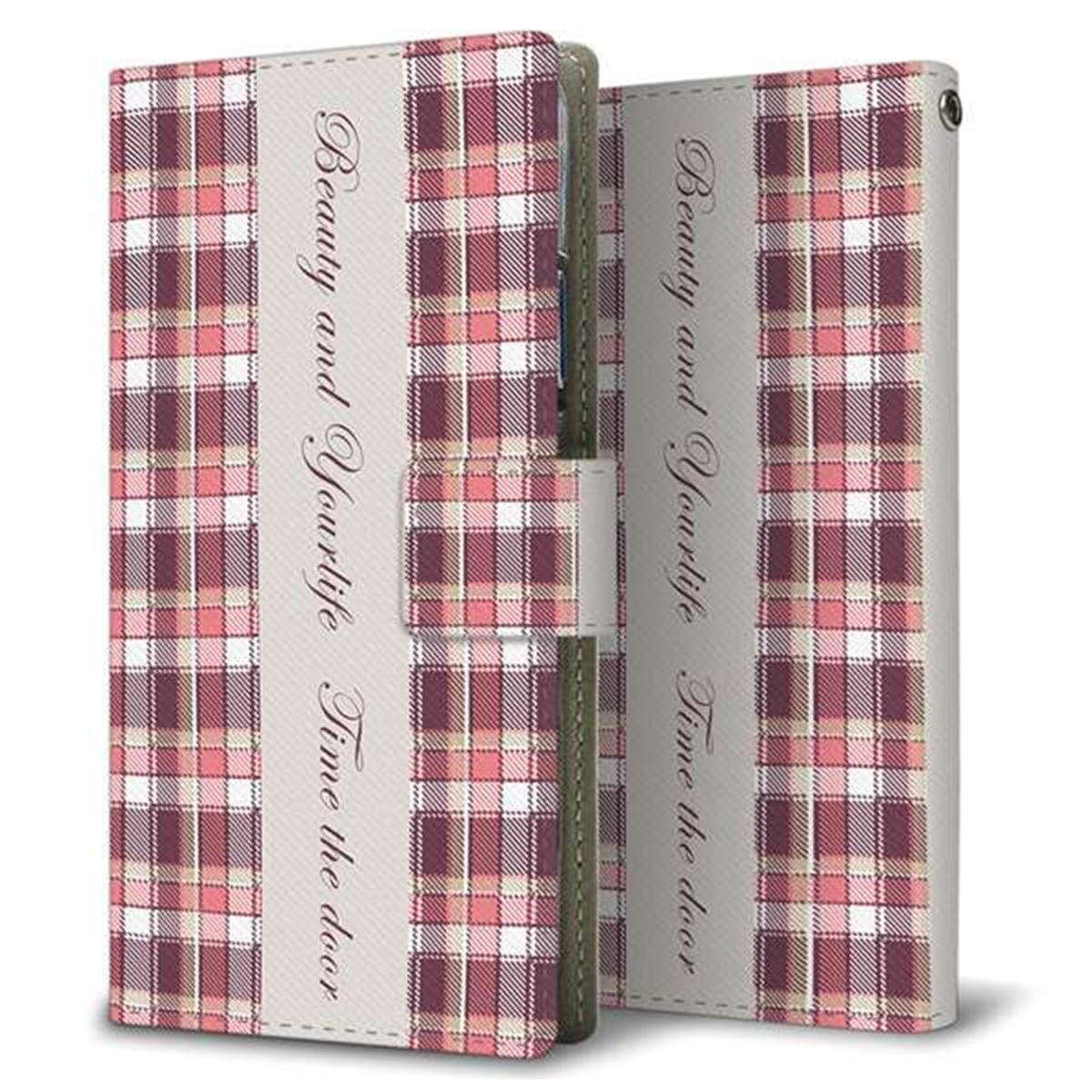 Galaxy A22 5G SC-56B docomo 画質仕上げ プリント手帳型ケース(薄型スリム)【518 チェック柄besuty】